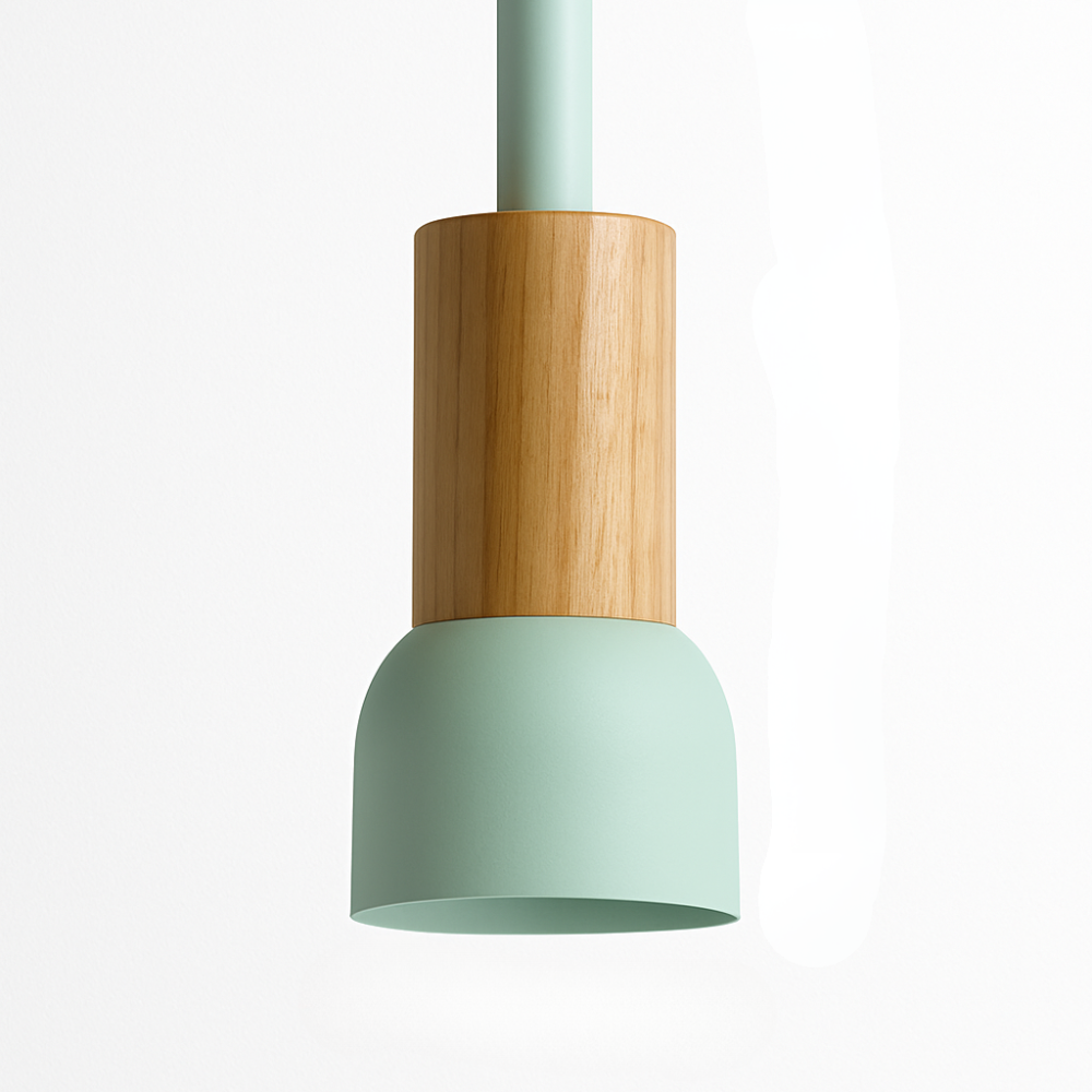 Briventa | Noordse Geometrische Houten Metalen Moderne Hanglamp Plafondlamp
