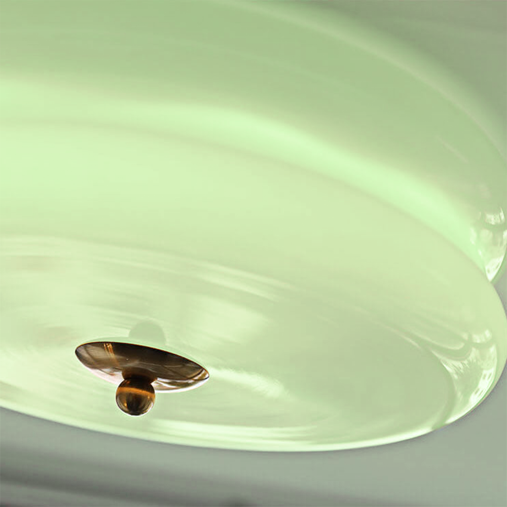 Crema | Vintage Crème Glazen Plafondlamp