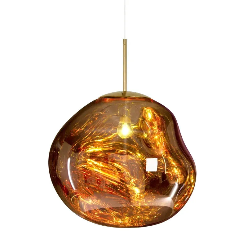 Zora | Moderne Abstract Gesmolten Glazen Translucente Hanglamp