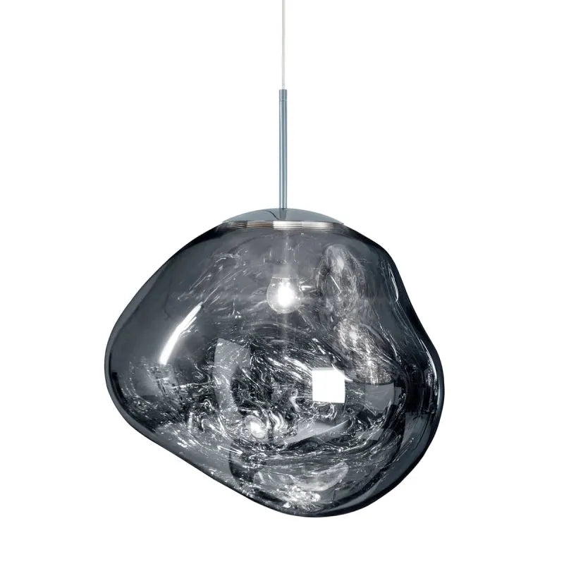 Zora | Moderne Abstract Gesmolten Glazen Translucente Hanglamp