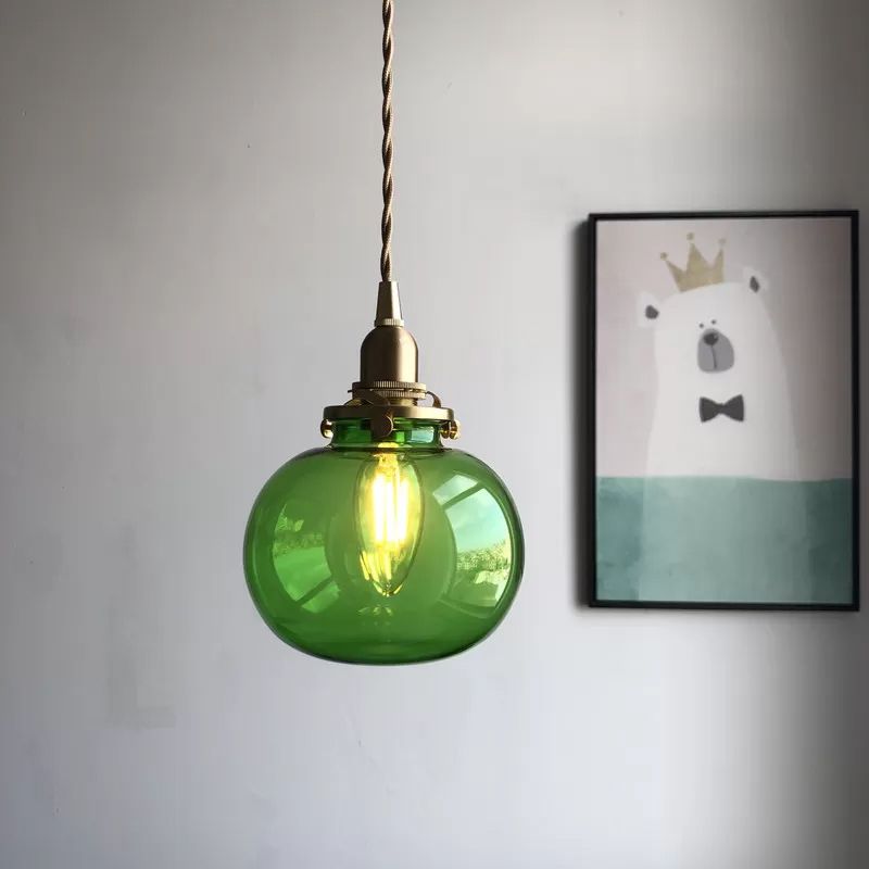 Pythos | Vintage Pompoen Glazen Geribbelde LED Hanglamp