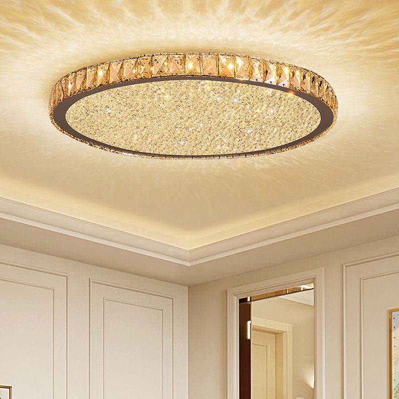 Aurum | Circulaire Kristal Sieraad Flush Mount Plafondlamp