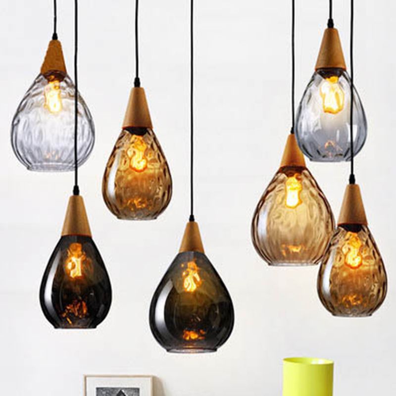 Niris | Minimalistische Druppel Textuur Glazen Hanglamp