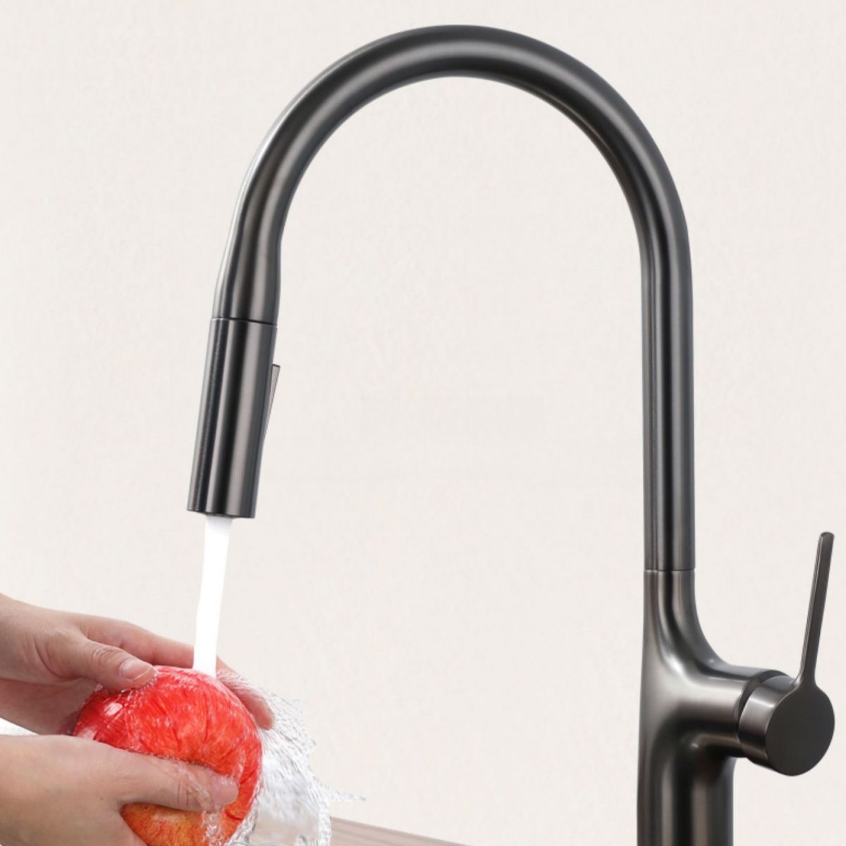 Eldurall | Moderne Gooseneck Silhouet Draaiuitloop Keukenkraan