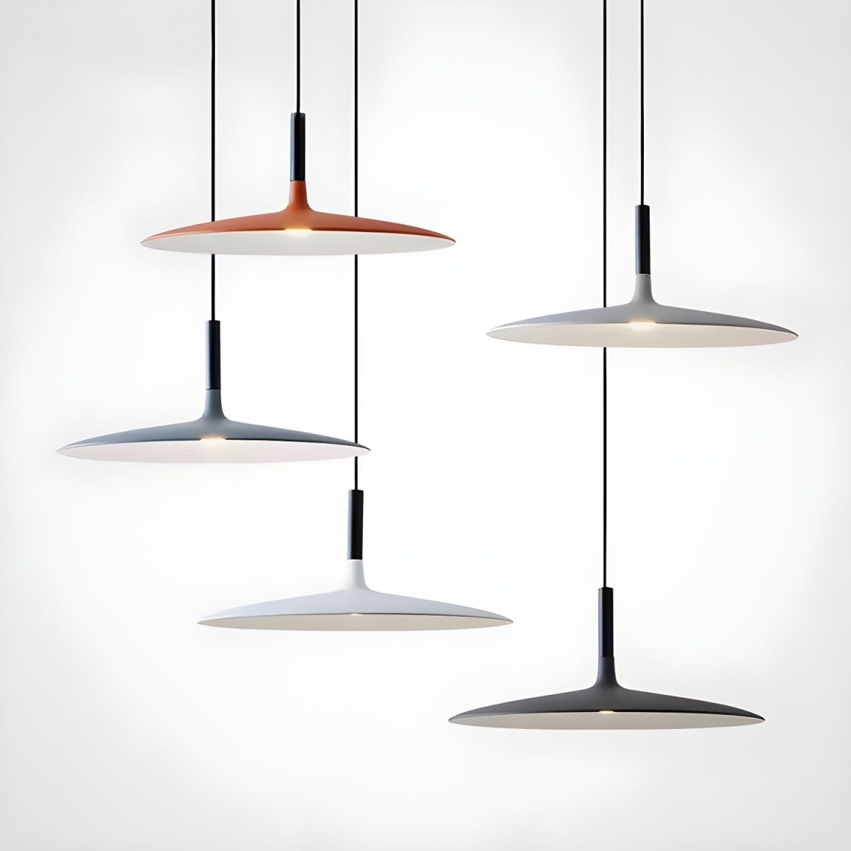 Thaloric | Minimalistische Industriële Aluminium Platte Schijf Hanglamp