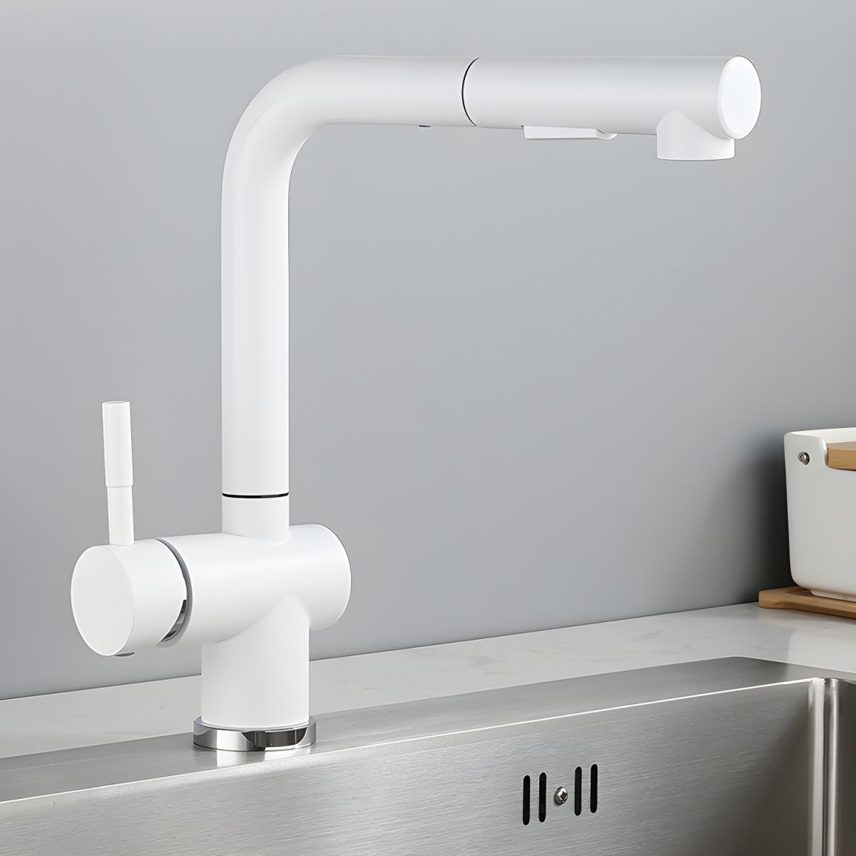 Aerisund | Elegante L-Vormige Uittrekbare Tuit Keukenkraan