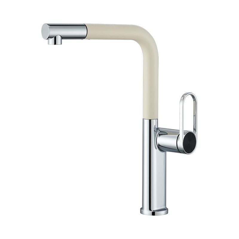 Lindvarek | Elegante L-vormige Uittrekbare Keukenkraan met Uittrekbare Draaiuitloop