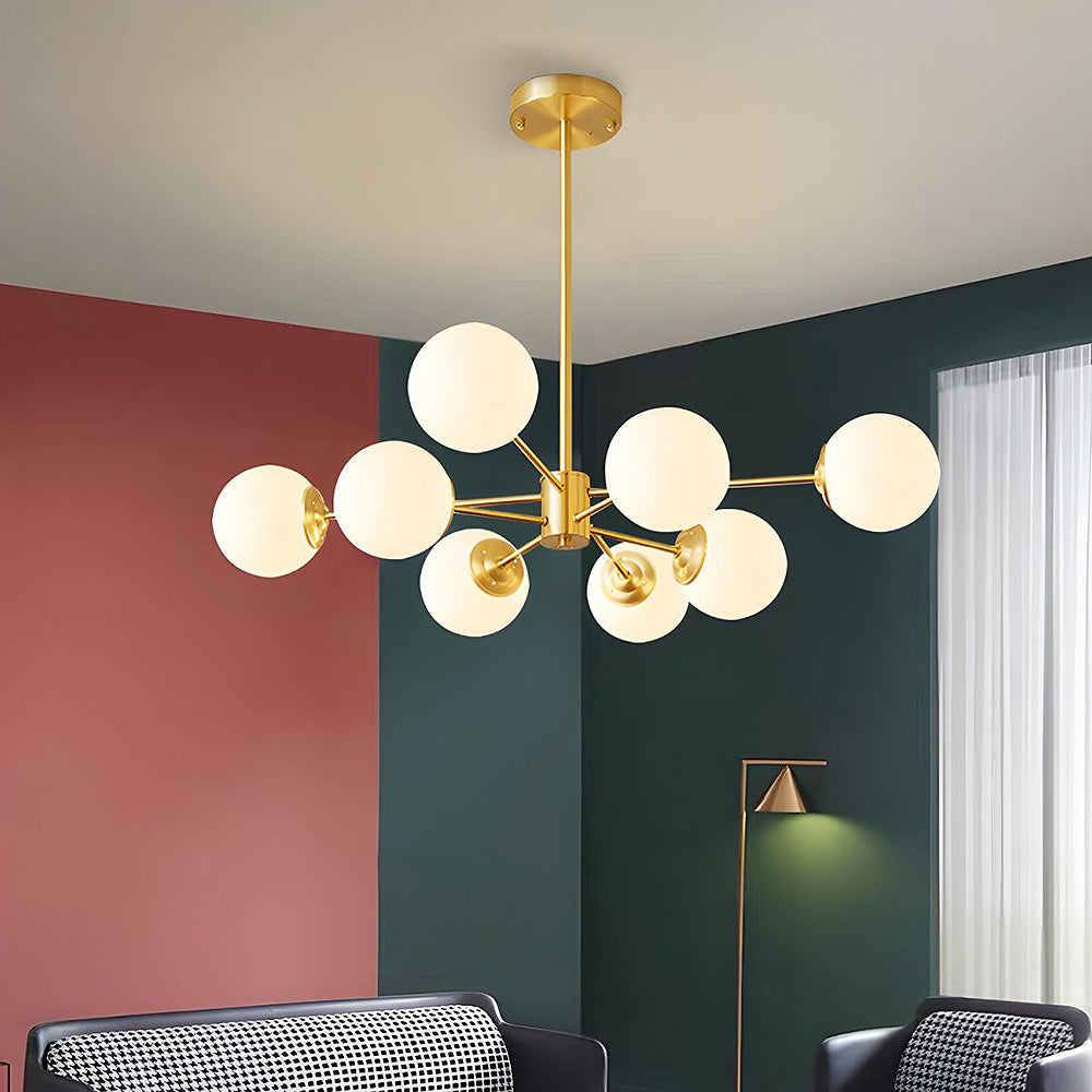 Aurum | Moderne Multi-Licht Frosted Glas Globe Sputnik Kroonluchter