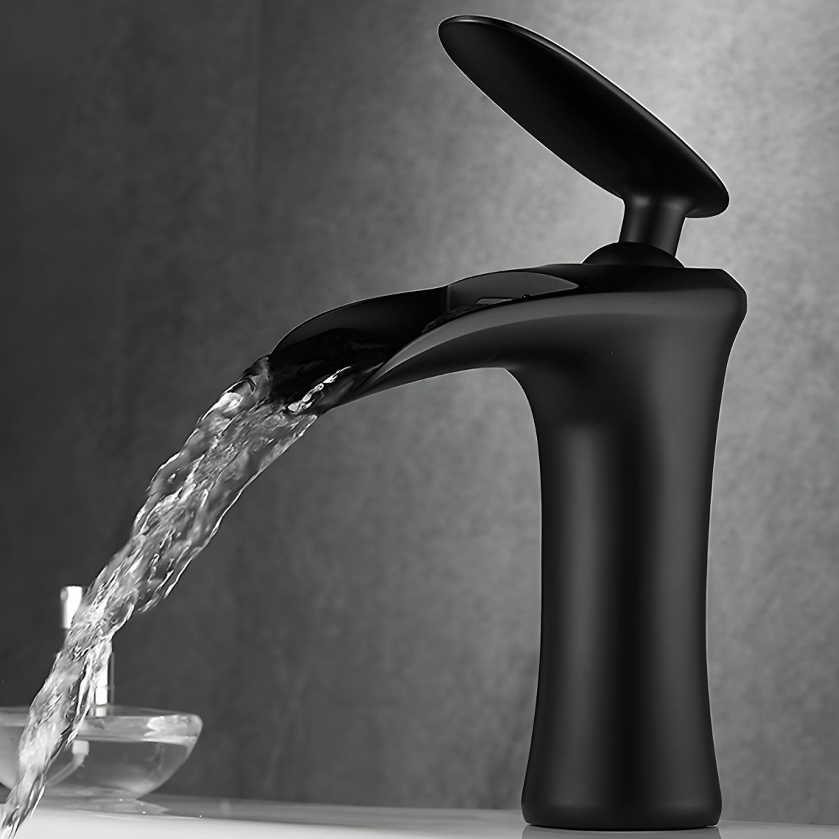 Fjordiec | Moderne Lage Boog Enkelhandige Watervaluitloop Badkraan