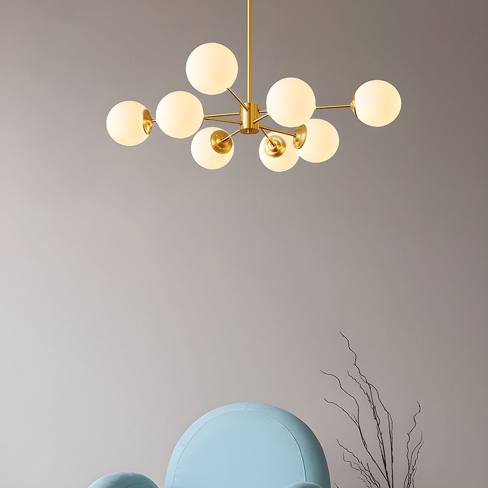 Aurum | Moderne Multi-Licht Frosted Glas Globe Sputnik Kroonluchter
