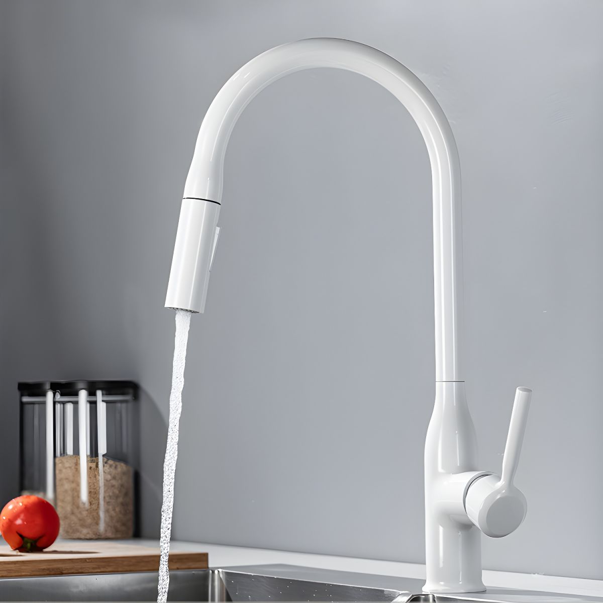 Fjordis | Nordic Gooseneck Uittrekbare Draaikraan Keukenkraan