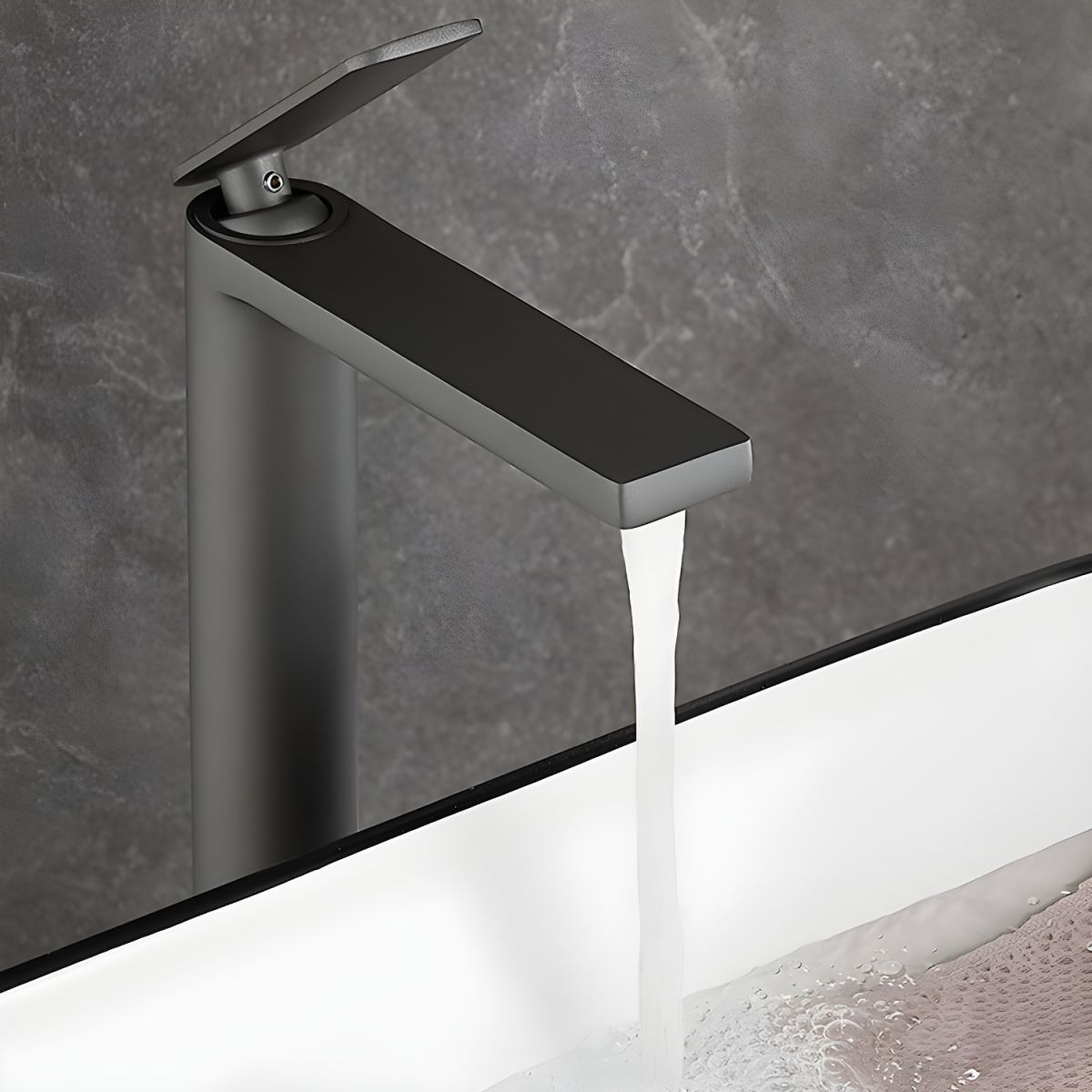 Juvandic | Moderne Tapered Profiel Cilindrische Vaat Badkamer Wastafelkraan