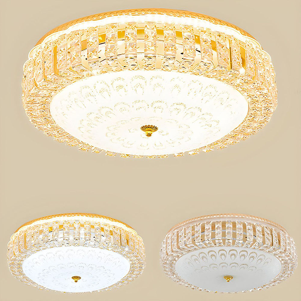 Auralis | Hedendaagse Geometrische Kristallen Ring Plafondlamp