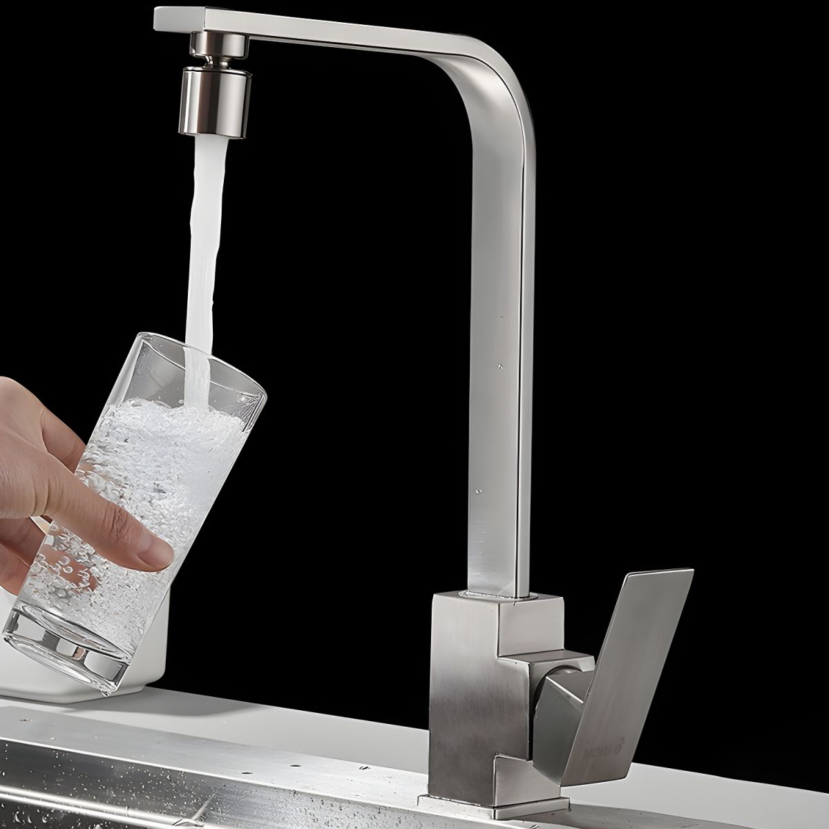 Aerisord | Moderne L-vormige Draaiende Uittrekbare Kraan Keuken Mengkraan