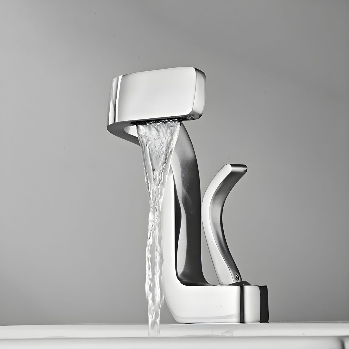 Lythrac | Moderne Hoekige Profiel Waterval Badkamer Wastafelkraan