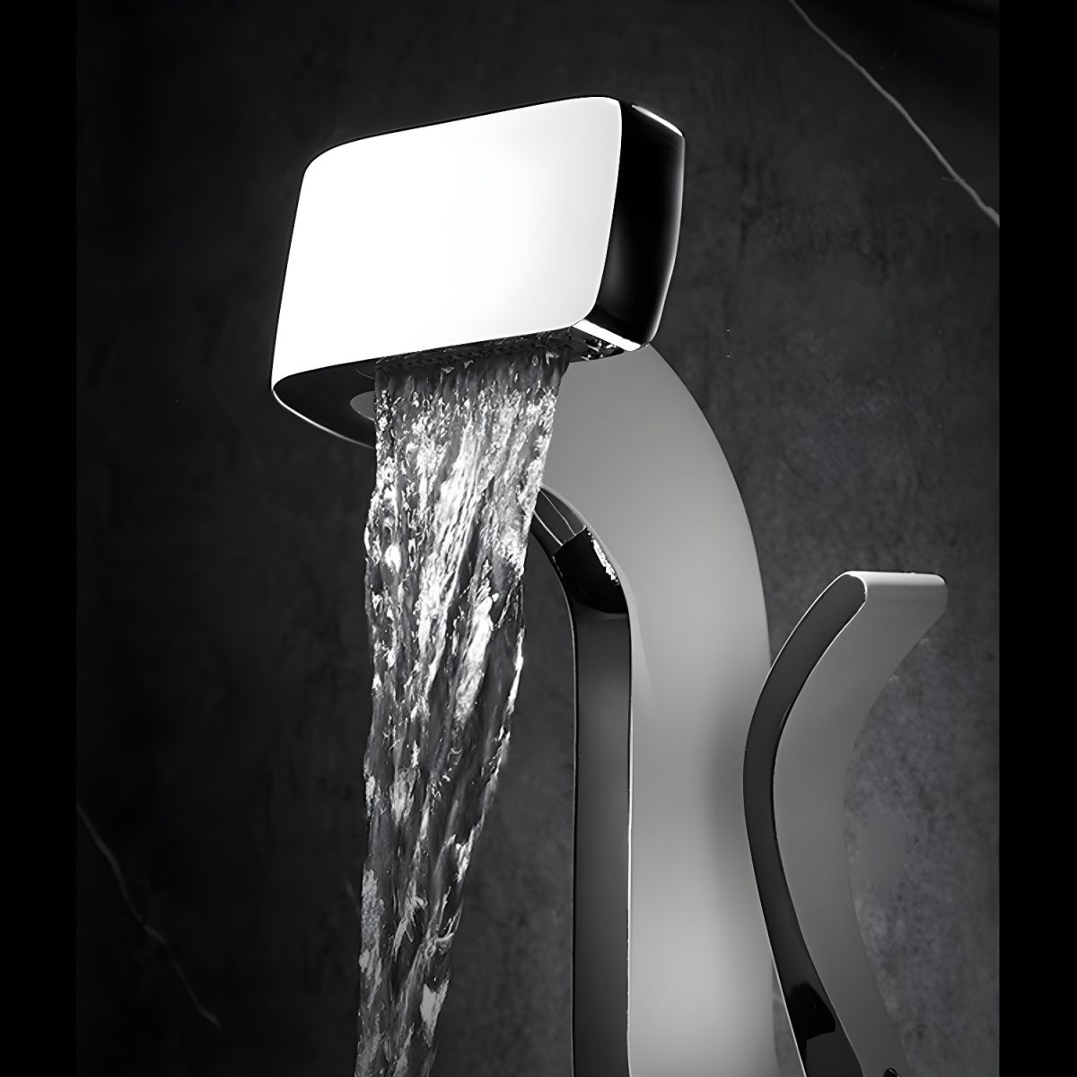 Lythrac | Moderne Hoekige Profiel Waterval Badkamer Wastafelkraan