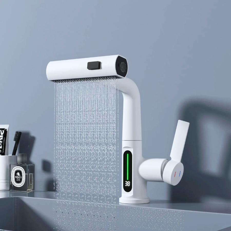 Luma | Slimme Wastafelmengkraan met 3-Mode Spray & Verstelbare Uittrekspuit