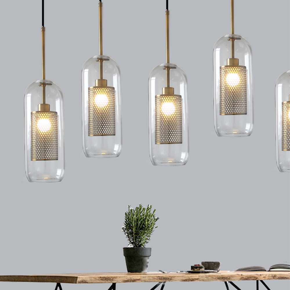 Cylura | Moderne Heldere Glas En Geperforeerde Binnenlamp Hanglamp