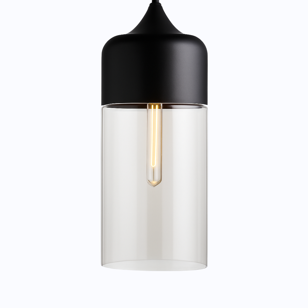 Verphine | Moderne Industriële Glazen Metalen Loft Hanglamp