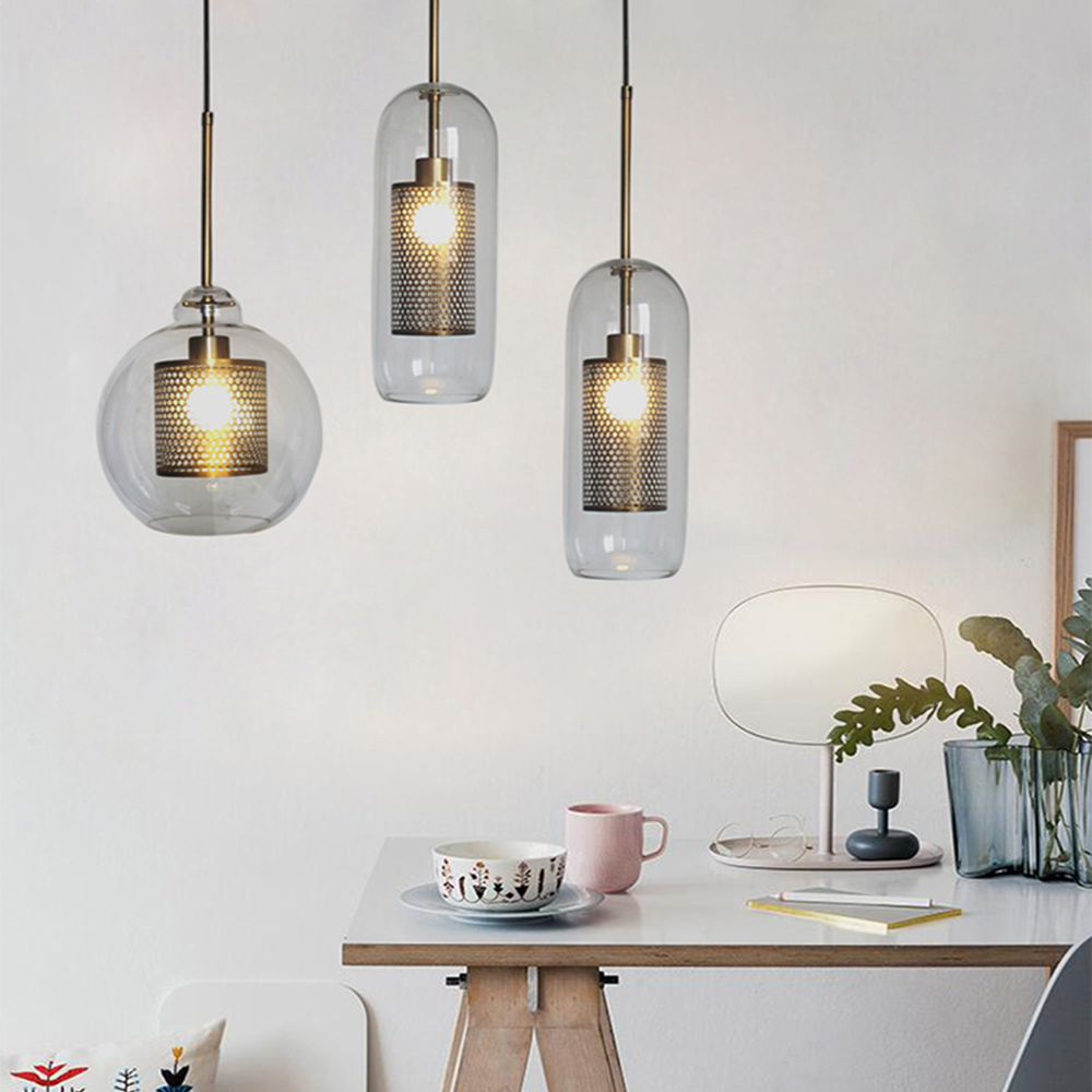 Cylura | Moderne Heldere Glas En Geperforeerde Binnenlamp Hanglamp