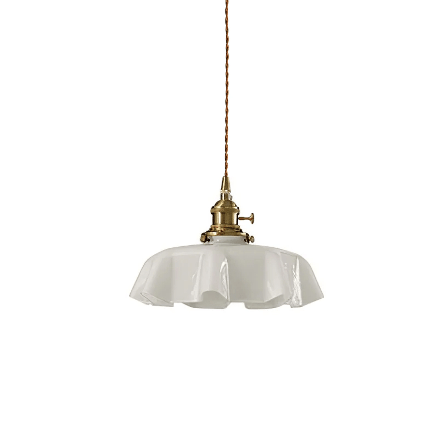 Kelvarna | Vintage Geplooide Glazen Fluted Hanglamp