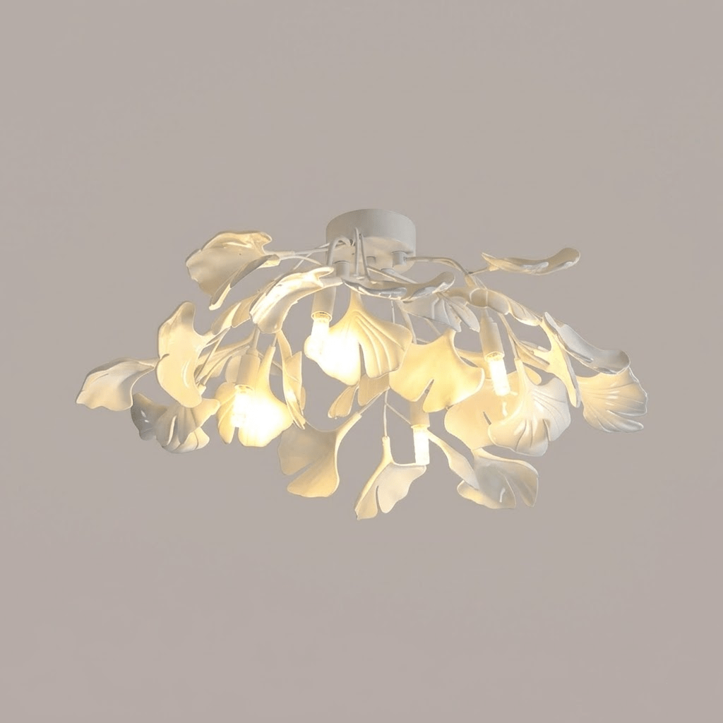 Zephryon | Botanische keramische bladcluster plafondlamp