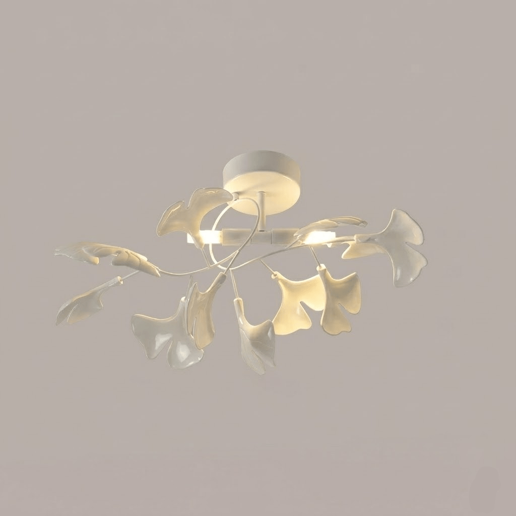 Zephryon | Botanische keramische bladcluster plafondlamp