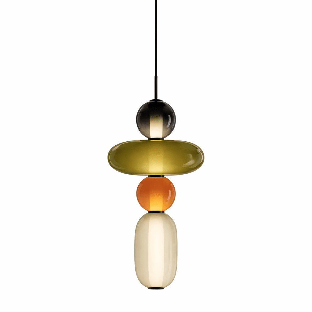 Nyxorise | Ambachtelijke Regenval Cluster Glazen Hanglamp