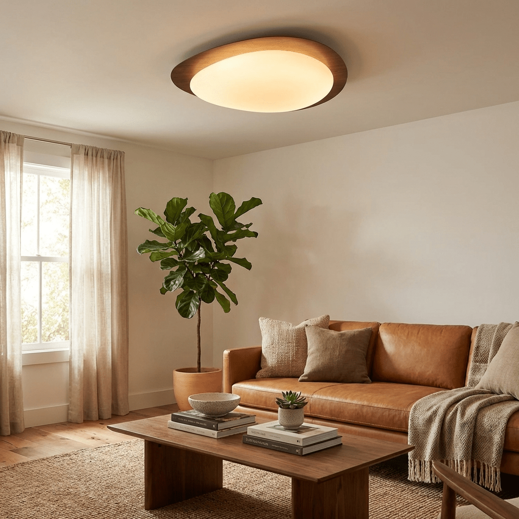 Elenorris | Sculpturale Kiezel Silhouet Opbouw Plafondlamp