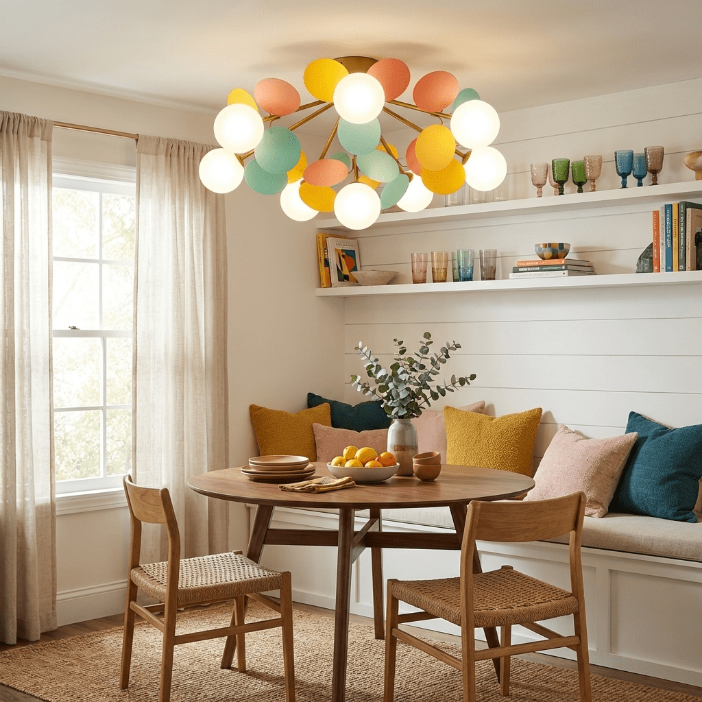 Kalythos | Sculpturale Geometrische Schijf Cluster Semi Opbouw Plafondlamp