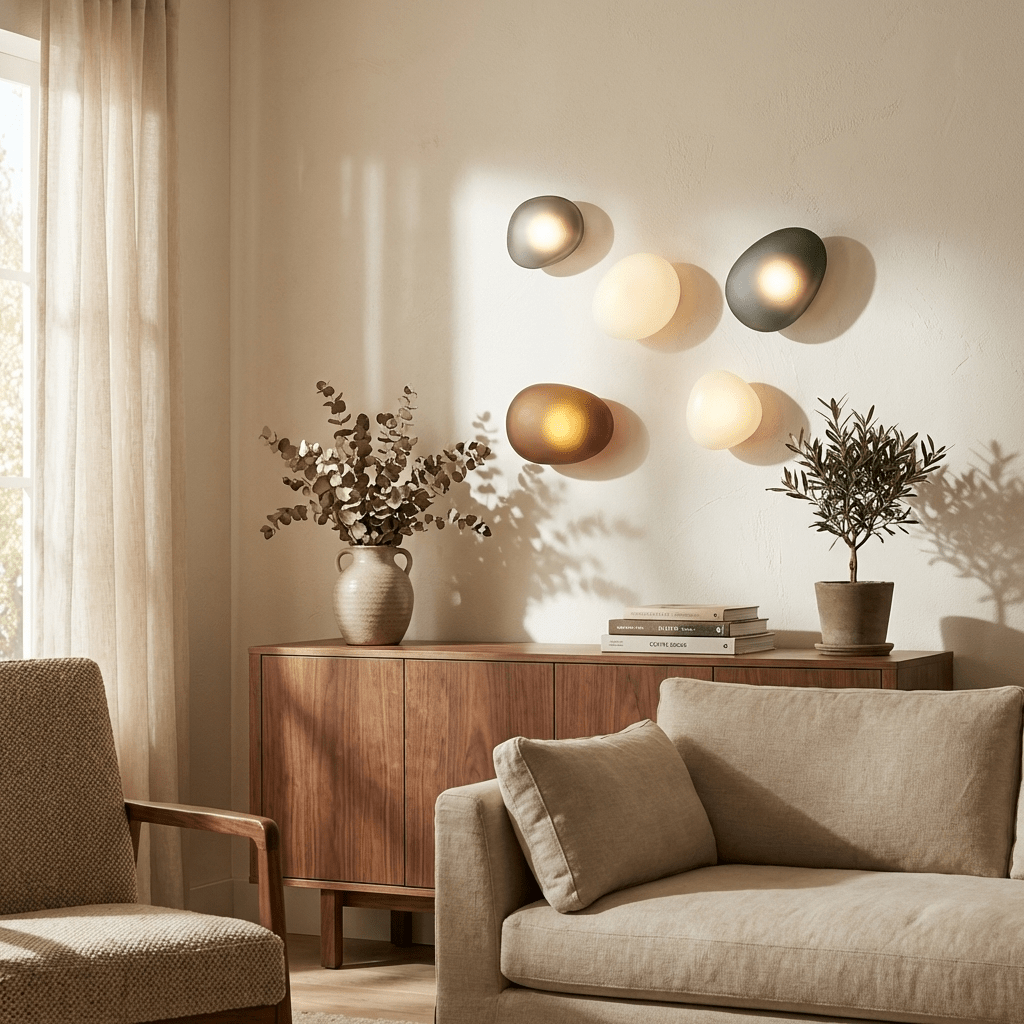 Caldrion | Met de Hand Geblazen Glazen Kiezel Wandlamp