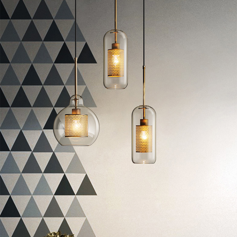 Cylura | Moderne Heldere Glas En Geperforeerde Binnenlamp Hanglamp