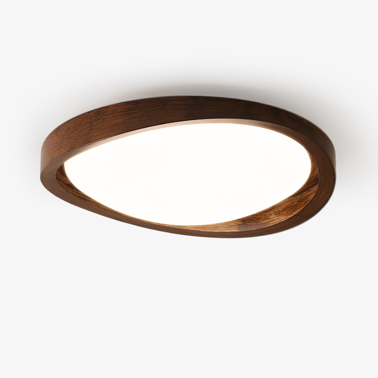 Kaelisyn | Organische Gebogen Houten Geometrische Silhouet Opbouw Plafondlamp