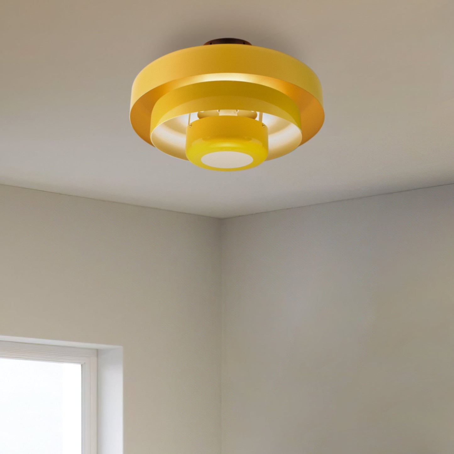 Modera | Retro Laaggedrum Plafondlamp