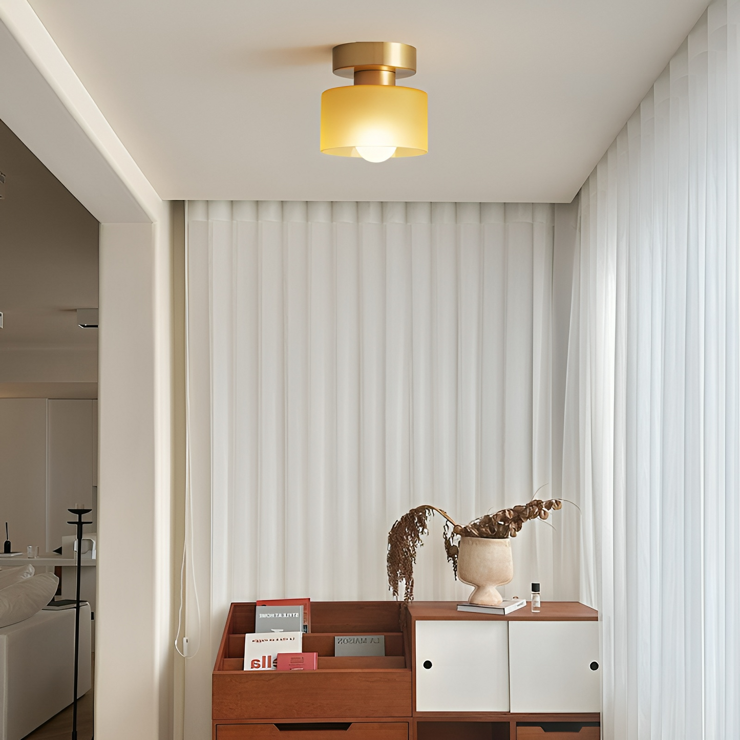 Aurel | Moderne Bauhaus Cilindrische Glas Plafondlamp