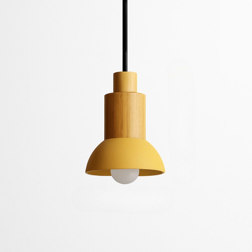 Briventa | Noordse Geometrische Houten Metalen Moderne Hanglamp Plafondlamp