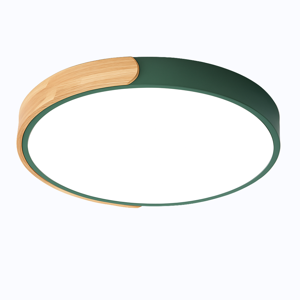 Velisca | Moderne Ronde Houten Opbouw Plafondlamp
