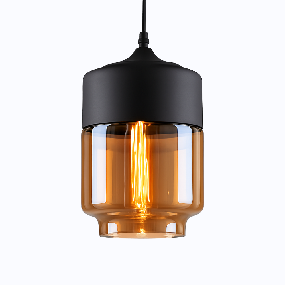 Verphine | Moderne Industriële Glazen Metalen Loft Hanglamp