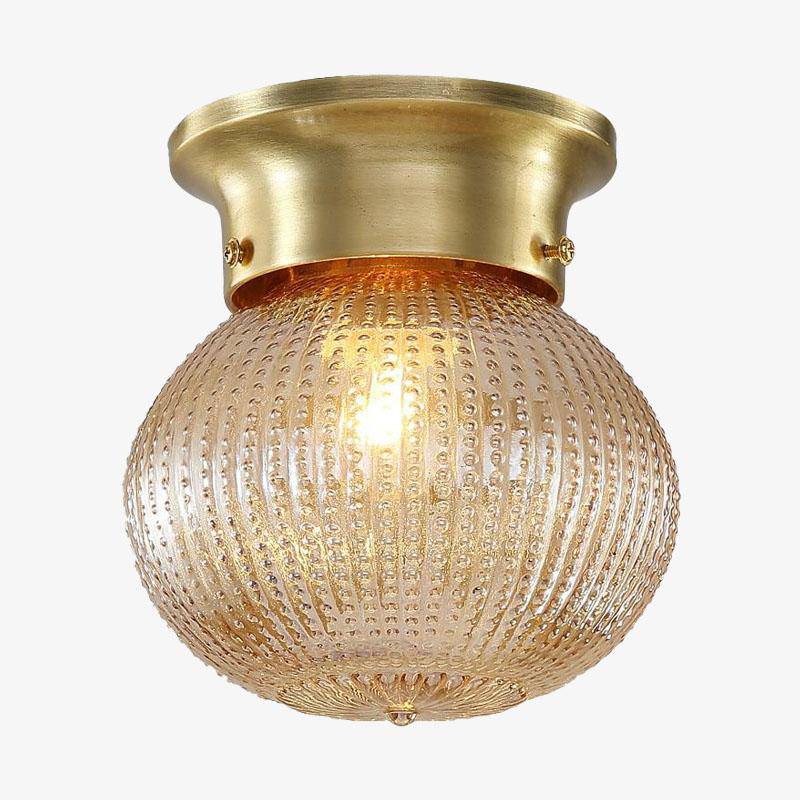 Belthrin | Amberglas Ronde Profiel Opbouw Plafondlamp