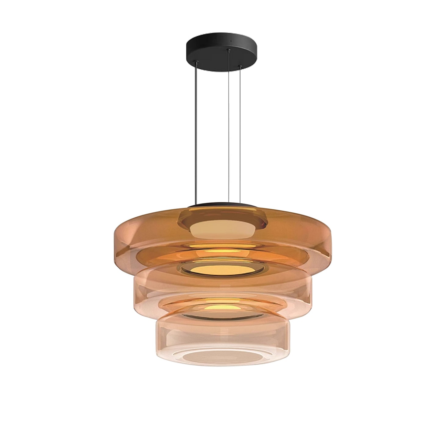 Ambera | Strakke Translucente Laagglas Hanglamp