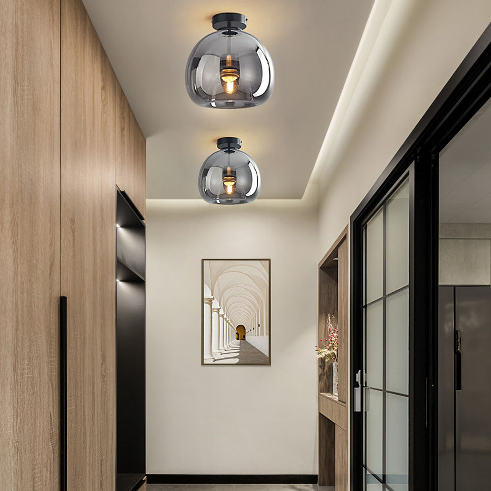 Fumea | Moderne Getinte Glazen Bol Plafondlamp