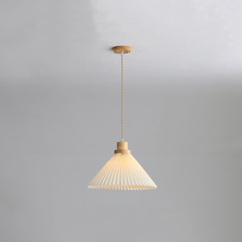 Luvithos | Architectonische Cluster Plissé Geplooide Houten Hanglamp