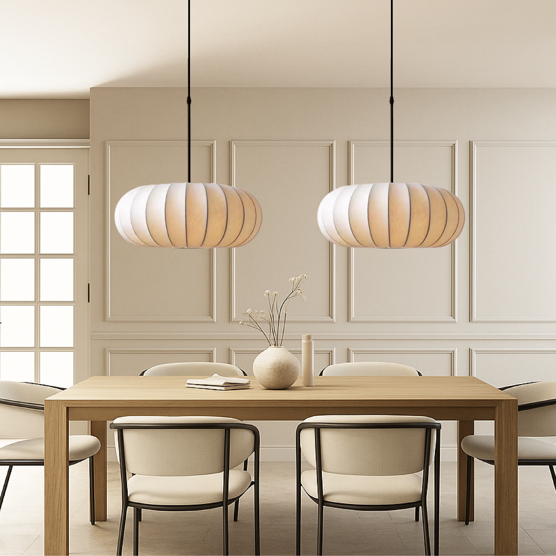 Serica | Wabi Sabi Geribbelde Ovale Hanglamp