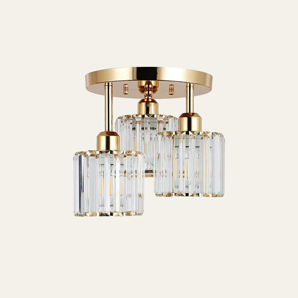 Luminera | Elegante Kristallen Glazen Semi-Plafondlamp