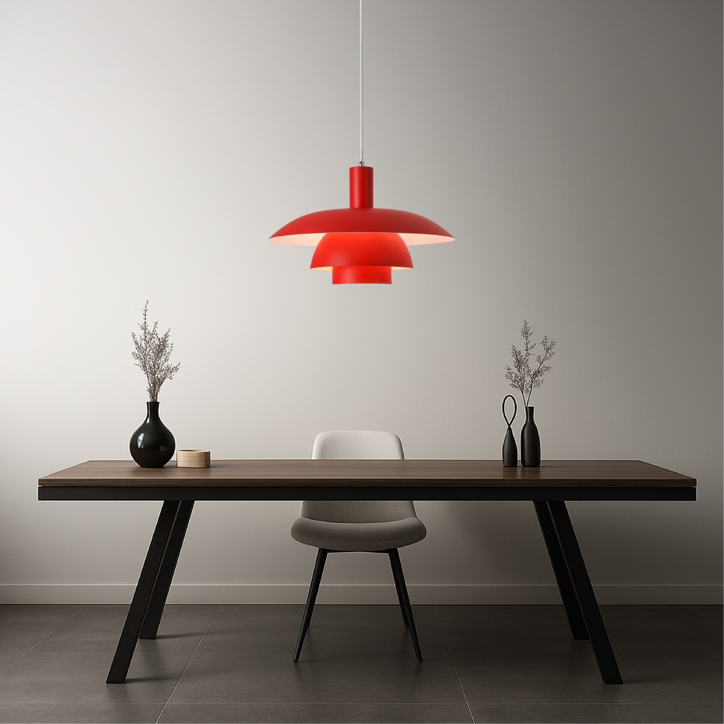 Dania | Minimalistische Deense Stijl Gelaagde Metalen Hanglamp