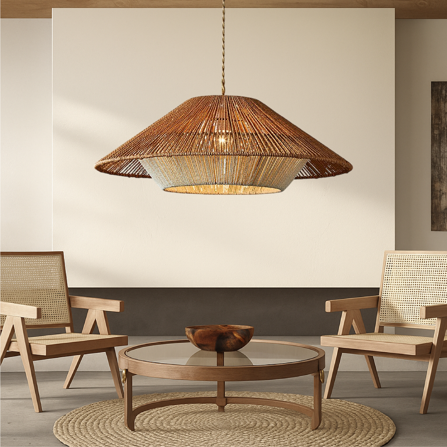 Textura | Rustieke Geweven Bamboe Koepel Hanglamp