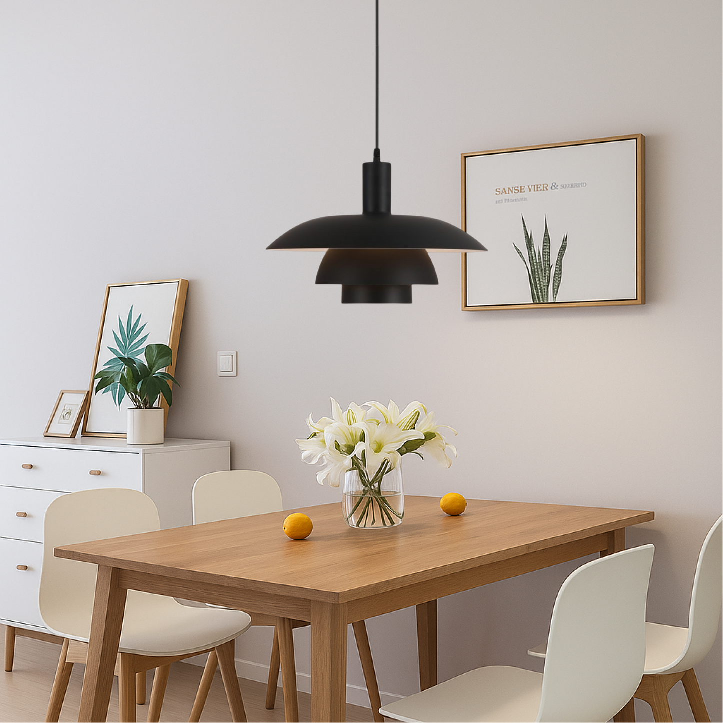 Dania | Minimalistische Deense Stijl Gelaagde Metalen Hanglamp