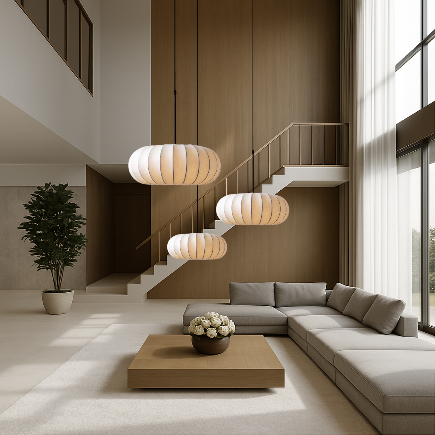 Serica | Wabi Sabi Geribbelde Ovale Hanglamp