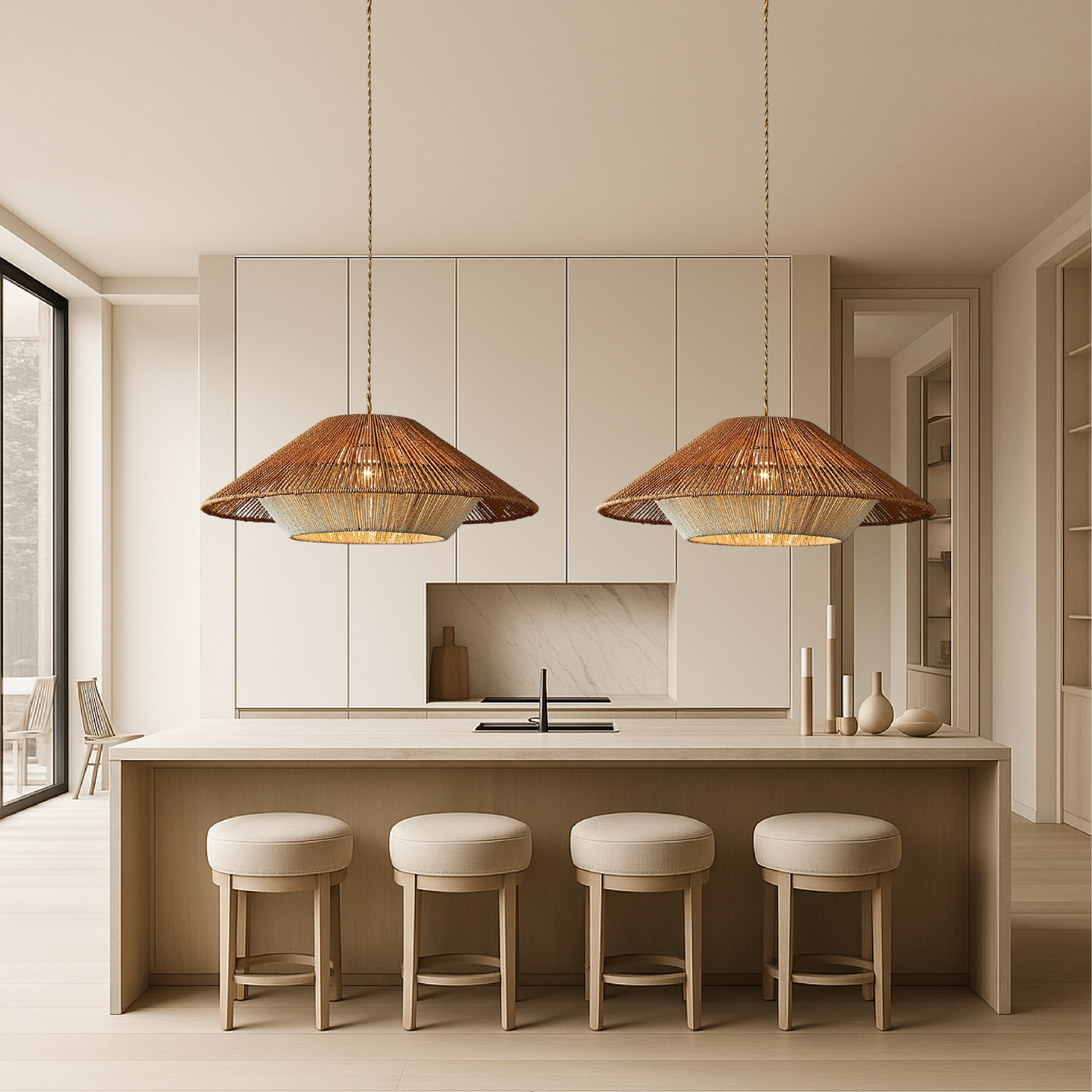 Textura | Rustieke Geweven Bamboe Koepel Hanglamp