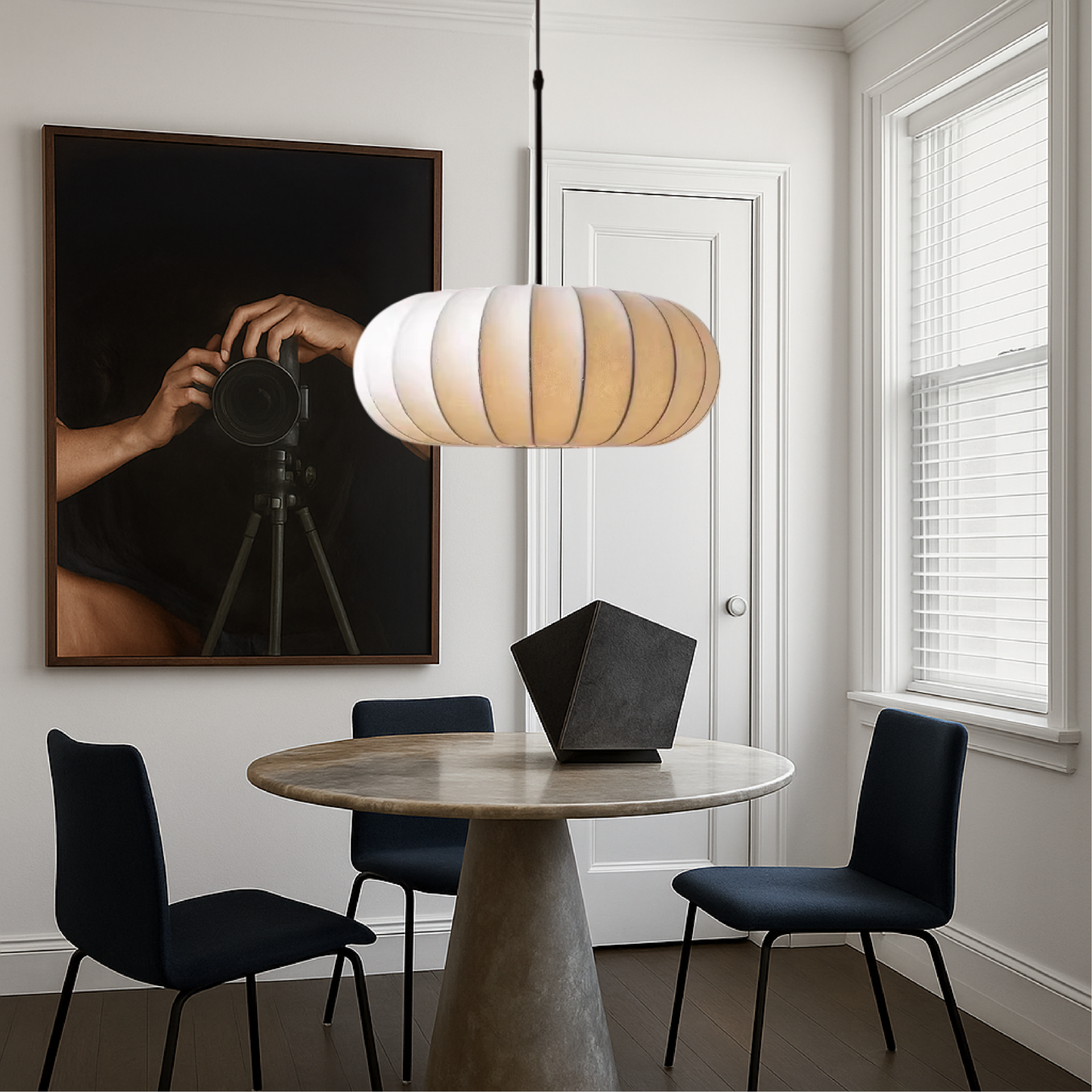 Serica | Wabi Sabi Geribbelde Ovale Hanglamp